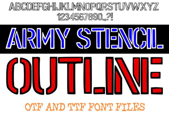 Download Army Stencil Outline - Premium Bundle
