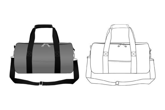 Download Set of Duffle Bag, Vector Illustration - Premium Bundle