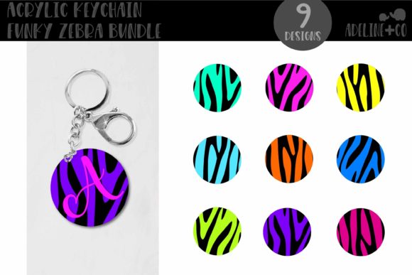 Download Acrylic Keychain Funky Zebra Bundle - Premium Resources
